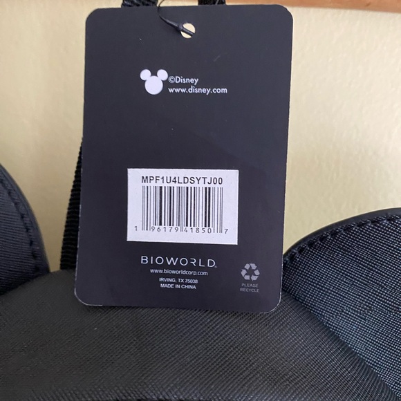 NWT DISNEY MINNIE Bioworld Black Backpack w/Pink Front Pocket and Large Inside - Picture 5 of 10